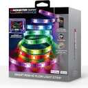 Monster Smart 100 Foot RGB+IC LED Strip Lights, Sound Reactive Strip Lights for Bedroom, App & Voice Control, RGB Light Strip for Room, Alexa Google Home, Razer Chroma Sync, 540 RGB+IC LED Lights