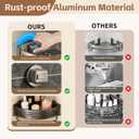 Rustproof Aluminum Corner Shower Caddy, Press-to-Install Triangle Shelf with Hooks, Suction Bathroom Shower Organizer & Shampoo Holder for Inside - Must-Have Bathroom Storage Rack