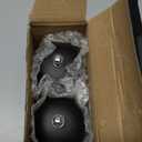 Black Set Salt Pepper Mill, Wooden Pepper Grinder Manual Mills Solid with Strong Adjustable Ceramic Grinders 2 Piece 8 Inches