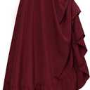 Scarlet Darkness Maxi Skirts for Women Renaissance Skirt Long Flowy Layered Medieval Skirt (Medium)