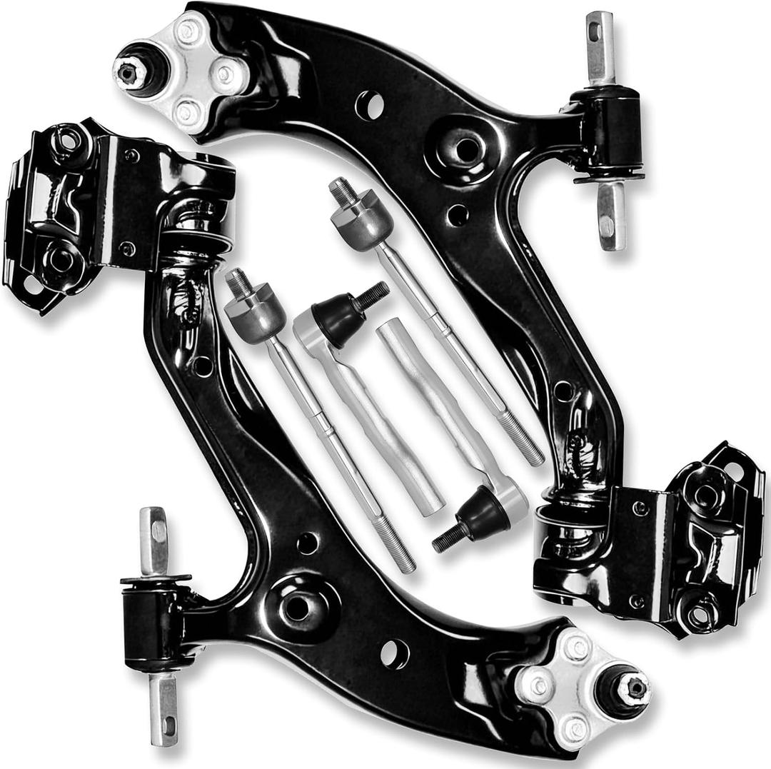 6pc Front Lower Control Arm Ball Joint Tie Rod Kit Compatible with Fit for Honda CR-V 2015 2016#OE K622942 K622943 EV800937 ES801156 ES801157