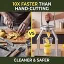 FoldTier Lemon Cutter 6-wedge Holder with Lemon Slicer Stand Party Supplies Set 11 Inch Fruit Cutter Stainless Steel Blade Fruit Lime Slicer Easy to Use Lemonade Base for Summer Bar Supplier Party