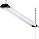 4FT LED Shop Light, 10000 Lumens 84W, Aluminum Shop Light Fixture, 5000K Cool White, Pull Chain, Plug-in Cord, Hanging or Flush Mount, ETL Listed for Garage Workshop Basement Warehouse Black, 44" Lx 3-7/8"W x1-3/4"H