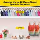 2 Pack Tank Top Hanger Space Saving, 360 Rotating Closet Organizers and Storage, 6 Tier Metal Bra Organizer with 24 Hanging Hooks, Small Space Solutions, RV Apartment College Dorm Room Essentials