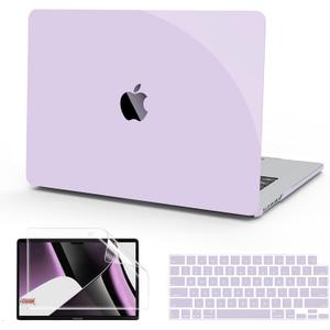 B BELK Compatible with MacBook Pro 14 inch Case 2026-2021 M5 M4 M3 M2 M1 A3427 A3426 A3434 A3112 A3185 A3401 A2918 A2992 A2779 A2442, Plastic Hard Shell Case+Keyboard Cover+Screen Protector, Purple