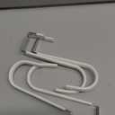 FYY Over The Door Hooks, 4 Pack Hangers Hooks with Rubber Prevent Scratches Heavy Duty Organizer for Living Room, Bathroom, Bedroom, Kitchen Hanging Clothes, Towels, Hats, Coats, Bags White (Short)