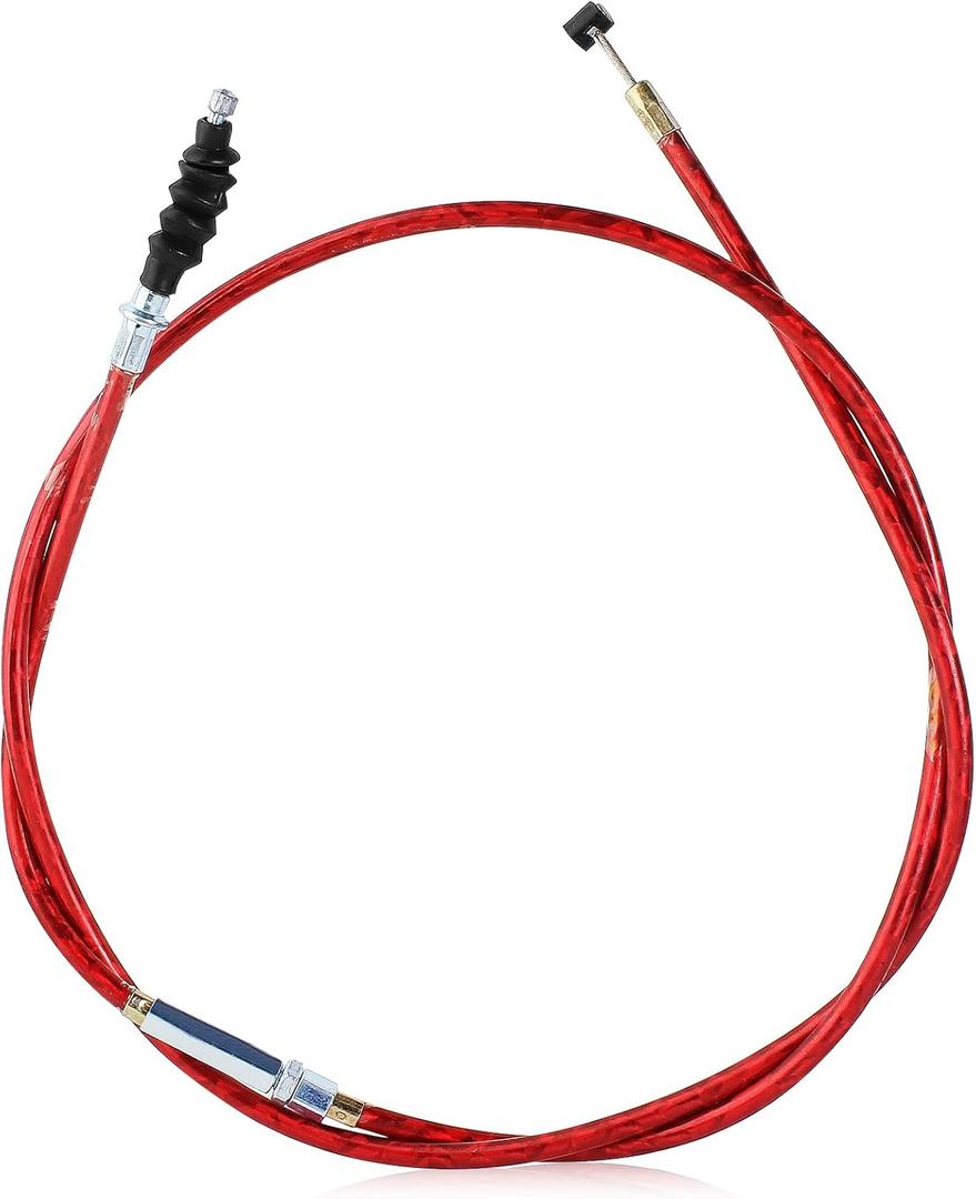 50inch Adjustable Red Clutch Cable for 50cc-90cc 110cc 125cc 140cc 150cc 190cc 200cc 250cc ATV Quad Scooter Go Kart Moped Chopper Pit Dirt Bike Tricycle Buggy TaoTao Buyang Coolsport Baja Sunl