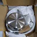 EWFEN Tri-Ply Stainless Steel Frying Pans Set, 8/10/12 Cooking pans, PFOA&PTFE Free Skillet, Induction Cooking Pan, Dishwasher and Oven Safe, Fast & Even Heat, Heavy Duty and Detachable Handle