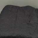 Exclusivo Mezcla Quilts Queen Size Bedding Lightweight Black Full Queen Quilt Bedspread with Vintage Damask Pattern, Soft Bedspreads Coverlets for All Seasons (No Pillow Shams)