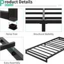 Lutown-Teen 6 Inch Twin Size Bed Frames Heavy Duty Metal Twin Platform Bed Frame No Box Spring Needed, Noise Free, Easy Assembly, Black