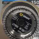 GRAFF 6 Inch Diamond Blade for Angle Grinder - Diamond Cutting Wheel for Cutting Stone, Marble, Granite, Brick, Masonry, Paving Flag, Concrete - Turbo Diamond Saw Blades - 150 mm