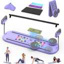 Pilates Board,7 in 1 Multifunctional Pilates Reformer Machine with Battery, Portable and Foldable Pilates Board Unisex Pilates Core Workout Equipment for Home Office Use