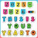 2 x HOWAF 52pcs Classroom Bulletin Board Decoration Set,2025-2026 This is Your Year Cutout for Welcome Back to School Classroom Decor,Positive Accents Cut-Outs for First Day of School Chart Wall Supplies