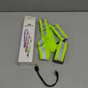 Fitense LED Reflective Belt Sash - 5 Lights Colors & 3 Light Modes High Visibility Night Safety Belt, Rechargeable Light Up Running Gear Adjustable Vest Straps for Runners Walkers Men Women (Green)