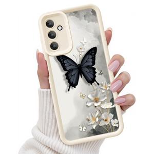 FUXICASE for Samsung Galaxy A14 5G Case, Creative Butterfly Pattern Design for Girl Women, Soft Silicone Shockproof Anti-Scratch Protection Phone Cover for Galaxy A14 (Spring Butterfly)