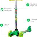 Self Balancing Kick Scooter with Light Up Wheels, Extra Wide Deck, 3 Wheel Platform, Foot Activated Brake, 75 lbs Limit, Kids & Toddlers Girls or Boys, for Ages 3 and Up