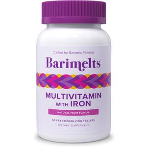 BariMelts Bariatric Multivitamin with Iron, 60 Tablets, Fruit