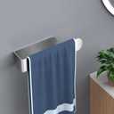 HUFEEOH Hand Towel Holder, Silver Hand Towel Bar, Self Adhesive Bathroom Towel Bar Stick on Wall, Stainless Steel Brushed (8 Inch)