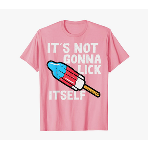 Popsicle Not Gonna Lick Itself Funny 4th July Patriotic Men T-Shirt 2XL