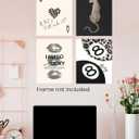 Trendy Leopard Print Lucky Girl 8 Ball Lips Cheetah Ace of Hearts Playing Card Wall Art Prints Set of 4, Funky Y2K Aesthetic Leopard Poster Wall Decor for Girls Room Dorm Apartment, 8x10 Unframed