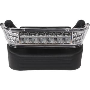 Club Car Precedent 12V LED Headlight with Bumper - Replacement Front Light for Electric Golf Carts 2004 Onwards - Short Harness Button Switch 102524801