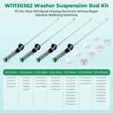 W11130362 Washer Suspension Rod WTW5000DW2 WTW5000DW3 WTW5000DW1 MVWX655DW1 MVWC565FW2 MVWC565FW1 Washer Suspension Rod Kit Fits Maytag, Kenmore, Amana Washer - Replaces W10594080 W10735786 W10748956