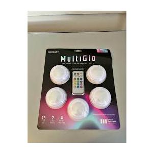 Mk 5pk Led RGB Puck Lights With Remote
