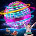 Flying Orb Ball Toy - 2026 Upgraded Magic Flying Orb Toy with LED Light 360Rotating, Boomerang Flying Toys Indoor Outdoor Fun Games, for 6 7 8 9 10 12+ Year Old Kids Boys Girls Adults (Purple)
