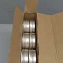 Art Secret 24 Pack 2 Ounce Screw Top Aluminum Tin Jar with Screw Clear Lid and Blank Labels, Refillable 60ml Metal Containers for Lip Balms, Candles, Salves, Spices, Crafts (Champagne)