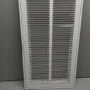 EZ-FLO 12 x 24 Inch (Duct Opening) Return Air Vent Cover for Wall or Ceiling, Solid Steel Return Air Filter Grille, HVAC Vent Cover, White, 61668