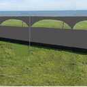 Windbreaker Wind Privacy Screen Camping Blocker 5 Panel Garden Beach Wind Shield 5ft High x 27.4ft Long (Stone Grey)