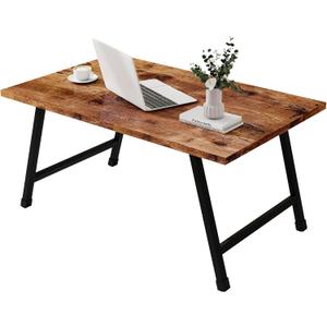 Foldable Rectangular Coffee Table - Stylish and Functional Folding Table for Living Room, Compact Design with Sturdy Frame, Ideal for Apartments, Offices, and Small Spaces,Easy Assembly,Brown