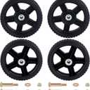 CheeMuii 4 Pcs 8 Inch Lawn Mower Wheels 4 Pack 8" Push Lawn Mower Wheels with Bolts and Lock Nuts Kit Fit for Most Standard push Lawn Mowers/Generator/Garden Tiller/Handtruck