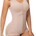 SHAPSHE Fajas Colombian Body Shapers BBL Post Surgery Stage 2/3 Body Shaper Tummy Control High Compression Garment Shapewear (Small, Beige With Steel Bones)