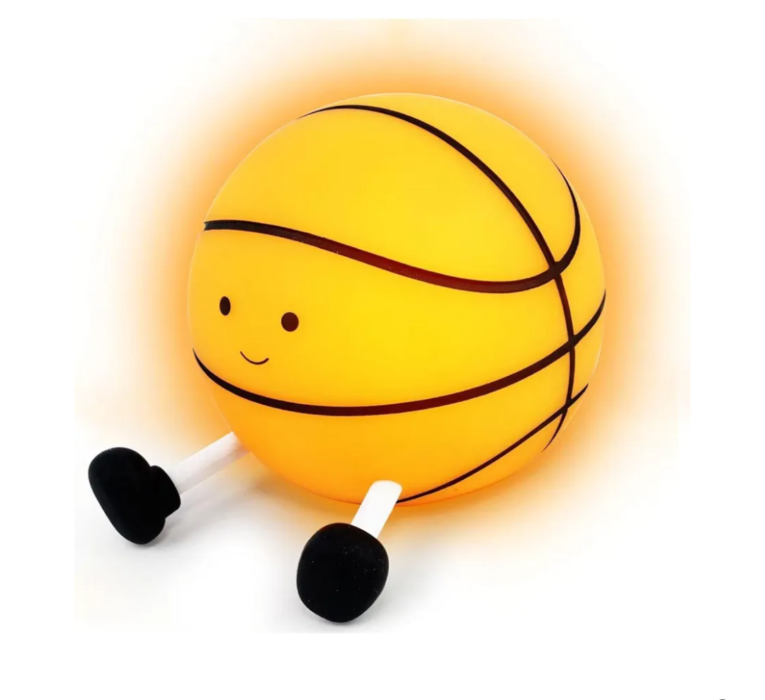 QANYI Basketball Night Light, LED Sports Light Rechargeable for Boys Room Bedroom Decor, Light Up Basketball Lamp Decoration Valentines Gift Ideas for Girls Children Teens Kids 8-12 Boys Lovers