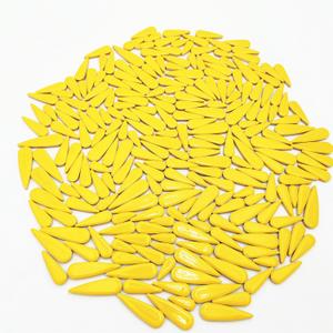 1.1LB Water Drop Petal Leaves Ceramic Mosaic Tiles for DIY Crafts,Teardrop Shaped Ceramic Mosaic Pieces for Photo Frames,Cups,Flower Pots,Fish Tank,Vases,Make Stepping Stones (Yellow)
