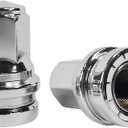 M14x1.5 Chrome Wheel Lug Stud Nut Set HCPZ1012A HCPZ1012B Compatible with 2003-2023 Ford F250 F350 F450 F550 Super Duty Excursion F-53 (4PCS)