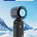 Portable Foldable Handheld Fan, Adjustable mini Fan Speed (1-100), 3600mAh Rechargeable Battery, Suitable for Outdoor Travel Camping Cooling Handheld (Black)