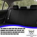 BESULEN Car Back Seat Cover, Dustproof Elastic Cloth Vehicle Rear Seat Bench Protector for Pets Kids, Waterproof Stretch Automobile Interior Accessories, Universal for Sedan Truck SUV (Black)