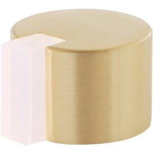 EVI Door Stoppers | Brass Door Stop - Adhesive Fastening - White Protector Rubber - 1.1 x 0.79 Inch Door Stopper