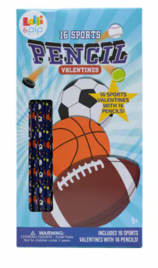 Lolli & Pip™ Sports Pencil Valentines Day Cards (Pack of 2)