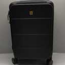 MILADA 20 Inch Expandable Carry On Luggage 22x14x9 Airline Approved with Wheels Top Opening Lightweight PC Hard Shell Suitcases Carry On Bag Rolling Luggage for Travel TSA Approved Luggage, Black