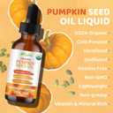 Pumpkin Seed Oil for Hair Growth, 100% Pure Natural Cold Pressed Organic, Moisturizing & Nourishing Dry Damaged Hair & Scalp, for Skin Care, Hair Care, Body Massage, 2 fl oz + 2 fl oz