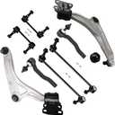 SCITOO 8pcs Suspension Kit Front Lower Control Arm And Ball Joints Outer Tie Rod Ends Sway Bar Links fit for 2013-2017 for Ford Fusion 2013-2018 for Lincoln MKZ