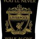 Liverpool Football Crest Black Fleece Blanket Throw Soft LFC Warm Sofa Travelling Blanket Liverpool Gift for Men Kids Teen 100x 150 Cm