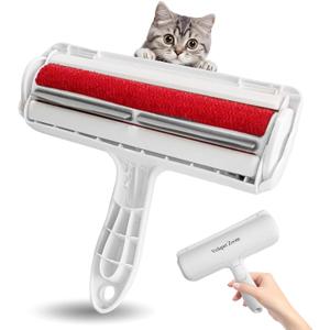 Pet Hair Remover Lint Roller for Pet,Cat Hair Removal Tool Reusable Lint Roller for Furniture, Couch, Carpet, Clothing and Bedding,White Red