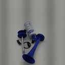 Handheld Air Horn, Aluminum Super Loud Stadium Noisemakers for Sporting Events, Portable Air Pump Horns Sport and Marine Signal Safety Alarm Horn for Boating, Sports Games, Birthday Parties (Blue)