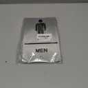 Brushed Aluminum Bathroom Signs, ADA Raised Braille Restroom & Bathroom Door Sign with Strong Self-Adhesive, Men's & Women's Restroom Signs for Business, Silver Size 9'' X 6 '' 2 Pcs