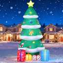 10 Ft Giant Inflatable Christmas Tree with 4 Gift Boxes Featuring Built-in LEDs for Blow Up Christmas Decoration, Perfect Outdoor Christmas Inflatables for Yard, Garden, and Lawn Dcor