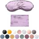 Blissy Silk Sleep Mask - Silk Eye Sleeping Mask for Women & Men for Total Blackout - 100% Pure Mulberry Silk, 22 Momme 6a Fibers - Blindfold Silk Sleep Mask Side Sleeper Eye Cover (Lavender)